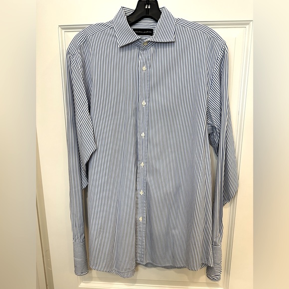 Ralph Lauren men’s button down blue stripes - Picture 2 of 6
